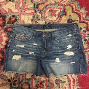 Lucky brand boho beachy festival the cut off shorts size 8